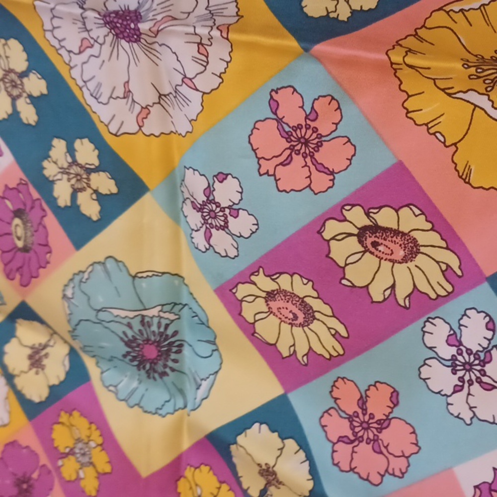 Echo Silky Floral Square Scarf - Picture 5 of 5